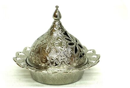 Delight En Suiker Kom Grote Kleine Size Goud Zilver Turkse Decoratieve Authentieke Middeleeuwse Stijl Bruiloft Thuis zilver (kleine maat)
