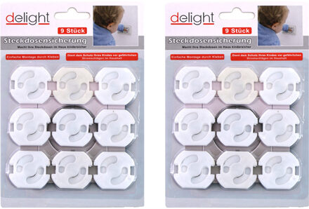 Delight Stopcontactbeveiliging - 36x - wit - stopcontactbeschermers kinderbeveiliging - Stopcontactbeveiliging