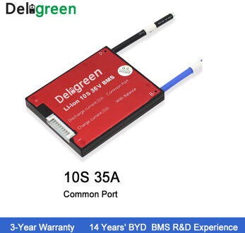 Deligreen 10S 35A 36V PCM/PCB/BMS voor lithium accu 18650 Li-Po LiNCM batterij