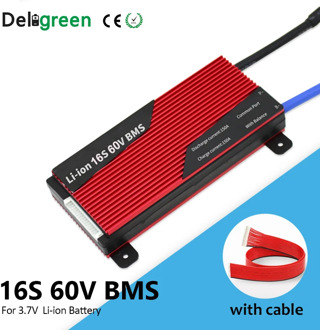 Deligreen 16S Li-ion BMS 80A 100A 120A 150A 200A 60V PCM/PCB/BMS for Li-PO LiNCM battery pack 18650 Ebike charge discharge