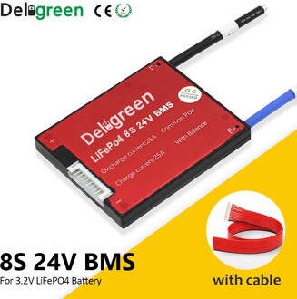 Deligreen 8S 24V 20A 30A 40A 50A 60A BMS for lithium LiNCM LiFePO4 Battery Pack