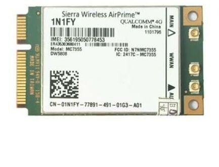 Dell DW5808 4G LTE Mini-PCI Express Mobile Broadband WWAN Card, P/N:1N1FY