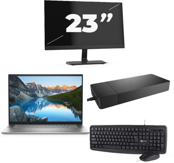 Dell Inspiron 16 5625 - AMD Ryzen 7 5825U - 16 inch - 16GB RAM - 256GB SSD - Windows 11 Home + 1x 23 inch Monitor