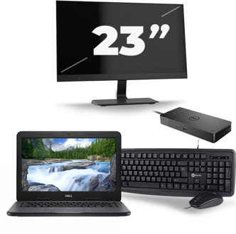 Dell Latitude 3310 - Intel Core i3-8e Generatie - 13 inch - 8GB RAM - 256GB SSD - Windows 11 + 1x 23 inch Monitor - small