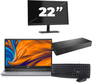 Dell Latitude 3320 - Intel Core i5-11e Generatie - 14 inch - 8GB RAM - 256GB SSD - Windows 11 Home + 1x 22 inch Monitor