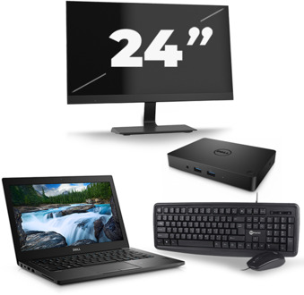 Dell Latitude 3400 - Intel Core i3-8e Generatie - 14 inch - 8GB RAM - 256GB SSD - Windows 11 + 1x 24 inch Monitor