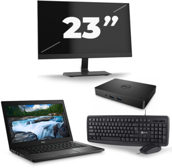 Dell Latitude 3400 - Intel Core i5-8e Generatie - 14 inch - 16GB RAM - 256GB SSD - Windows 11 + 1x 23 inch Monitor