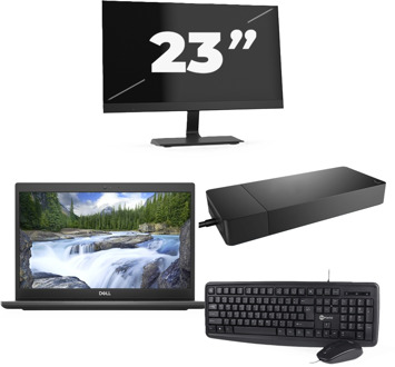 Dell Latitude 3420 - Intel Core i3-10e Generatie - 14 inch - 16GB RAM - 256GB SSD - Windows 11 Home + 1x 23 inch Monitor