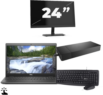 Dell Latitude 3510 - Intel Core i5-10e Generatie - 15 inch - Touch - 16GB RAM - 256GB SSD - Windows 11 Home + 1x 24 inch Monitor