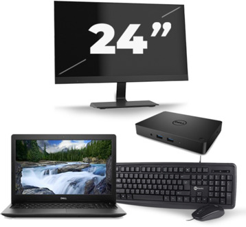 Dell Latitude 3590 - Intel Core i5-8e Generatie - 15 inch - 16GB RAM - 256GB SSD - Windows 11 + 1x 24 inch Monitor
