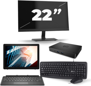 Dell Latitude 5285 - Intel Core i5-7e Generatie - 12 inch - 8GB RAM - 256GB SSD - Windows 11 + 1x 22 inch Monitor