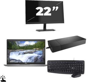 Dell Latitude 5320 - Intel Core i5-11e Generatie - 13 inch - Touch - 8GB RAM - 256GB SSD - Windows 11 Home + 1x 22 inch Monitor
