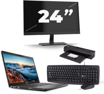 Dell Latitude 5400 - Intel Core i5-8e Generatie - 14 inch - 16GB RAM - 256GB SSD - Windows 11 + 1x 24 inch Monitor