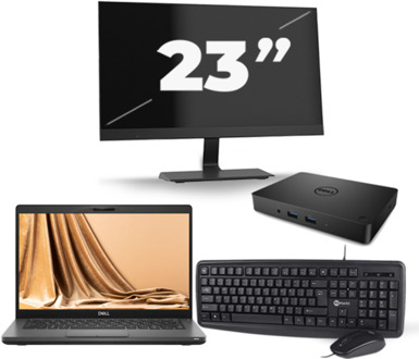 Dell Latitude 5401 - Intel Core i5-9e Generatie - 14 inch - 16GB RAM - 256GB SSD - Windows 11 + 1x 23 inch Monitor