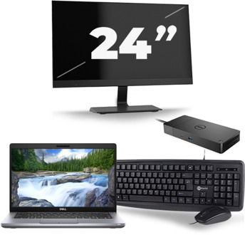 Dell Latitude 5411 - Intel Core i5-10e Generatie - 14 inch - 8GB RAM - 256GB SSD - Windows 11 + 1x 24 inch Monitor - small