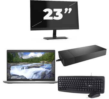Dell Latitude 5420 - Intel Core i3-11e Generatie - 14 inch - 16GB RAM - 256GB SSD - Windows 11 Home + 1x 23 inch Monitor