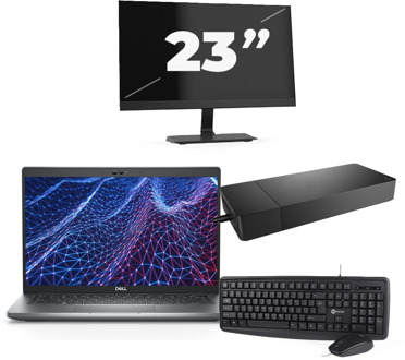Dell Latitude 5430 - Intel Core i5-12e Generatie - 14 inch - 8GB RAM - 256GB SSD - Windows 11 Home + 1x 23 inch Monitor