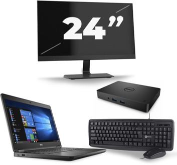 Dell Latitude 5480 - Intel Core i5-6e Generatie - 14 inch - 8GB RAM - 256GB SSD - Windows 11 + 1x 24 inch Monitor