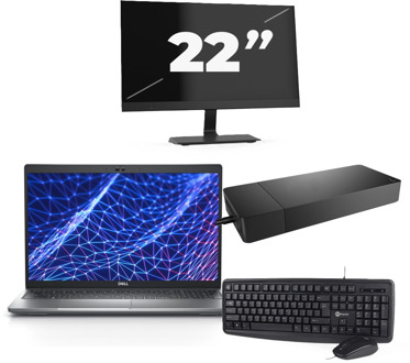 Dell Latitude 5530 - Intel Core i3-12e Generatie - 15 inch - 8GB RAM - 256GB SSD - Windows 11 Home + 1x 22 inch Monitor