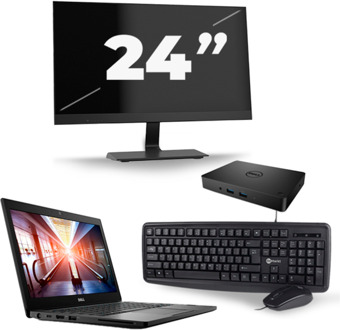 Dell Latitude 7290 - Intel Core i7-8e Generatie - 12 inch - 16GB RAM - 256GB SSD - Windows 11 + 1x 24 inch Monitor