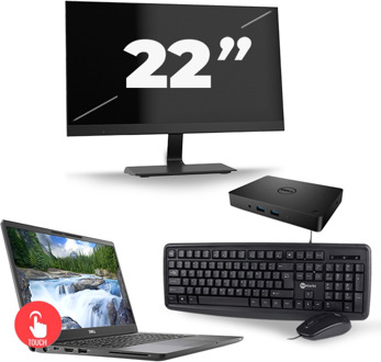 Dell Latitude 7300 - Intel Core i5-8e Generatie - 13 inch - Touch - 16GB RAM - 256GB SSD - Windows 11 Home + 1x 22 inch Monitor