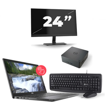 Dell Latitude 7310 - Intel Core i7-10e Generatie - 13 inch - 8GB RAM - 256GB SSD - Windows 11 + 1x 24 inch Monitor - small