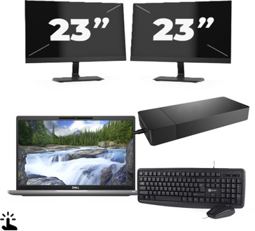 Dell Latitude 7320 - Intel Core i7-11e Generatie - 13 inch - Touch - 16GB RAM - 256GB SSD - Windows 11 Home + 2x 23 inch Monitor