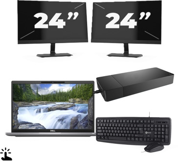 Dell Latitude 7320 - Intel Core i7-11e Generatie - 13 inch - Touch - 16GB RAM - 256GB SSD - Windows 11 Home + 2x 24 inch Monitor