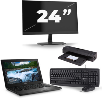 Dell Latitude 7390 - Intel Core i7-8e Generatie - 13 inch - 16GB RAM - 256GB SSD - Windows 11 + 1x 24 inch Monitor