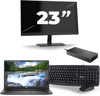 Dell Latitude 7420 - Intel Core i7-11e Generatie - 14 inch - 16GB RAM - 256GB SSD - Windows 11 Home + 1x 23 inch Monitor - small