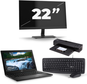 Dell Latitude 7490 - Intel Core i5-8e Generatie - 14 inch - 16GB RAM - 256GB SSD - Windows 11 + 1x 22 inch Monitor