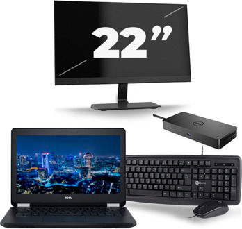 Dell Latitude E5270 - Intel Core i5-6e Generatie - 12 inch - 8GB RAM - 256GB SSD - Windows 11 + 1x 22 inch Monitor