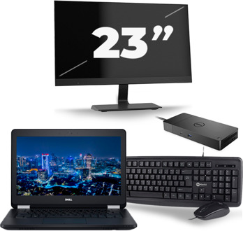 Dell Latitude E5270 - Intel Core i5-6e Generatie - 12 inch - 8GB RAM - 256GB SSD - Windows 11 + 1x 23 inch Monitor