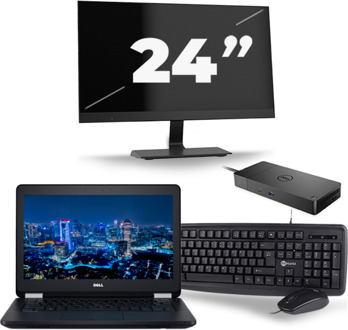 Dell Latitude E5270 - Intel Core i5-6e Generatie - 12 inch - 8GB RAM - 256GB SSD - Windows 11 + 1x 24 inch Monitor