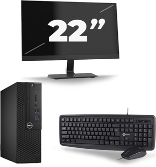 Dell Optiplex 3050 SFF - Intel Core i5-7e Generatie - 8GB RAM - 256GB SSD - Windows 11 + 1x 22 inch Monitor