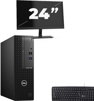 Dell OPTIPLEX 3080 SFF - Intel Core i5-10e Generatie - 8GB RAM - 256GB SSD - Windows 11 + 1x 24 inch Monitor