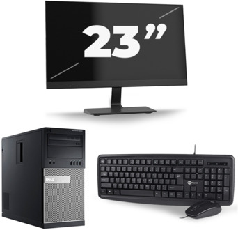 Dell Optiplex 7020 Micro Tower - Intel Core i7-4e Generatie - 16GB RAM - 256GB SSD - Windows 10 + 1x 23 inch Monitor