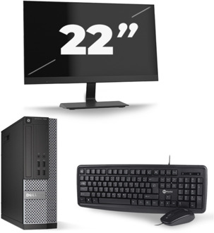 Dell Optiplex 7020 SFF - Intel Core i5-4e Generatie - 8GB RAM - 256GB SSD - Windows 10 + 1x 22 inch Monitor
