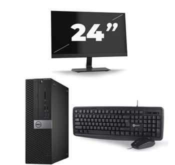 Dell Optiplex 7040 Micro Tower - Intel Core i5-6e Generatie - 8GB RAM - 256GB SSD - Windows 11 + 1x 24 inch Monitor