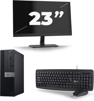 Dell Optiplex 7060 SFF - Intel Core i5-8e Generatie - 8GB RAM - 256GB SSD - Windows 11 + 1x 23 inch Monitor