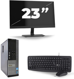 Dell Optiplex 9020 SFF - Intel Core i5-4e Generatie - 8GB RAM - 256GB SSD - Windows 10 + 1x 23 inch Monitor