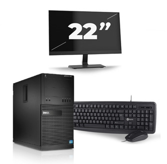 Dell Optiplex XE2 Micro Tower - Intel Core i5-4e Generatie - 8GB RAM - 256GB SSD - Windows 10 + 1x 22 inch Monitor