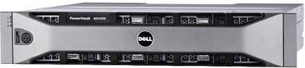 Dell PowerVault MD3420 Rack (2U) Zwart, Grijs disk array