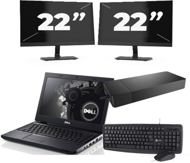 Dell Precision 3350 - Intel Core i7-10e Generatie - 15 inch - 16GB RAM - 256GB SSD - Windows 11 + 2x 22 inch Monitor