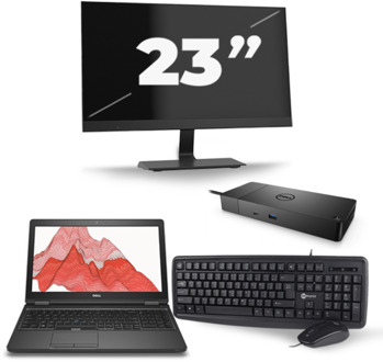Dell Precision 3530 - Intel Core i7-8e Generatie - 15 inch - 16GB RAM - 256GB SSD - Windows 11 + 1x 23 inch Monitor