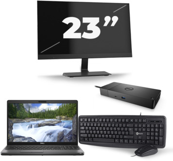 Dell Precision 3541 - Intel Core i7-9e Generatie - 15 inch - 16GB RAM - 256GB SSD - Windows 11 + 1x 23 inch Monitor