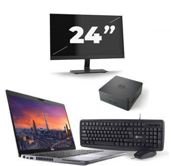 Dell Precision 3550 - Intel Core i7-10e Generatie - 15 inch - 8GB RAM - 256GB SSD - Windows 11 + 1x 24 inch Monitor - small