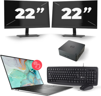Dell Precision 5560 - Intel Core i7-11e Generatie - 15 inch - Touch - 16GB RAM - 256GB SSD - Windows 11 Home + 2x 22 inch Monitor