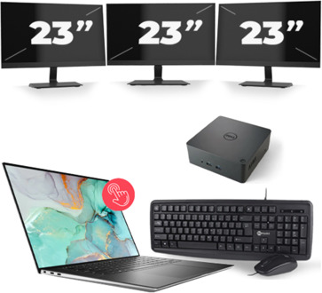 Dell Precision 5560 - Intel Core i7-11e Generatie - 15 inch - Touch - 16GB RAM - 256GB SSD - Windows 11 Home + 3x 23 inch Monitor