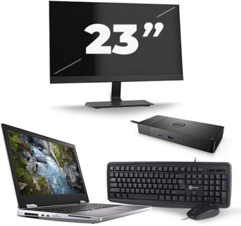 Dell Precision 7540 - Intel Core i7-9e Generatie - 15 inch - 16GB RAM - 256GB SSD - Windows 11 + 1x 23 inch Monitor